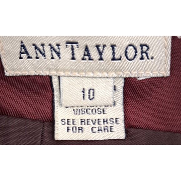 Ann Taylor Wool Blend Plaid Pencil Mini Skirt Women 's 10 Lined Academia 18"L - Picture 6 of 7